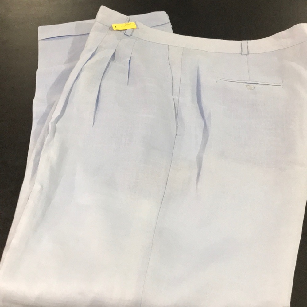 Powder Blue Linen pants - Picture 2 of 3